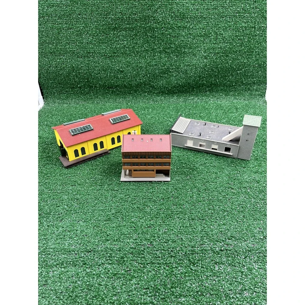 HO Scale Train‎ Large Building Lot Of 3 Vintage